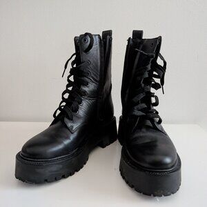 Sam Edelman Black Combat Boots | Lace Up Ankle Boots 7.5